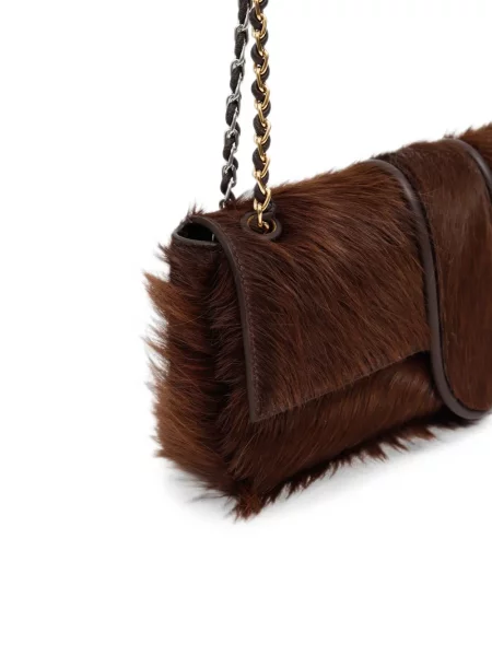 Colier Jacquemus cu blană maro