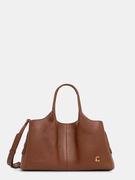 Coccinelle hobo kabelka kožená hnědá