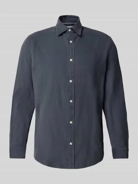 Koszula casualowa o kroju slim fit z sztruksu z kołnierzykiem typu kent Jack & Jones