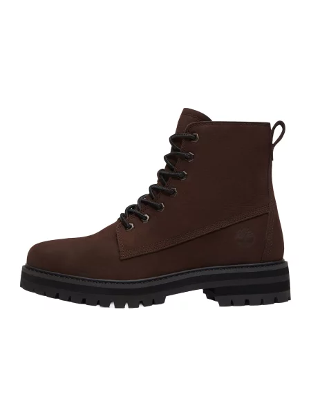 TIMBERLAND Bocanci cu șireturi închis maro