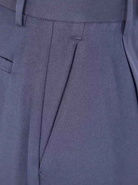 Pantaloni Zegna plisate albastru