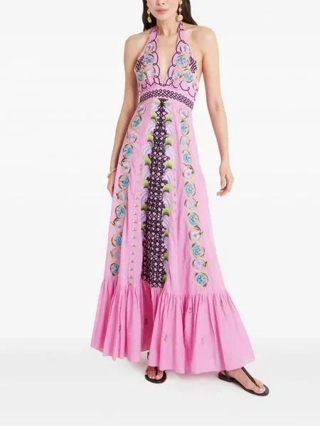 Maxi suknele Temperley London rožinė