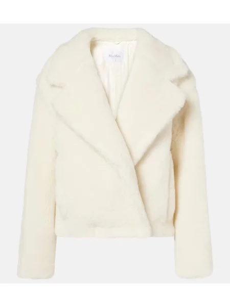 Palton Max Mara de lână alb
