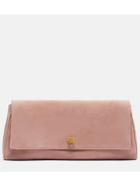 Pisemska torbica Khaite iz semiša roza