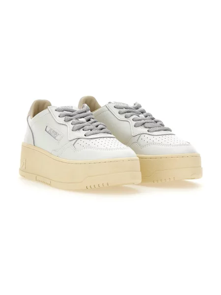 Sneakersy Autry skórzane na platformie białe