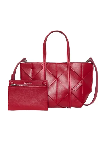 Geantă shopper Calvin Klein Jeans roșu