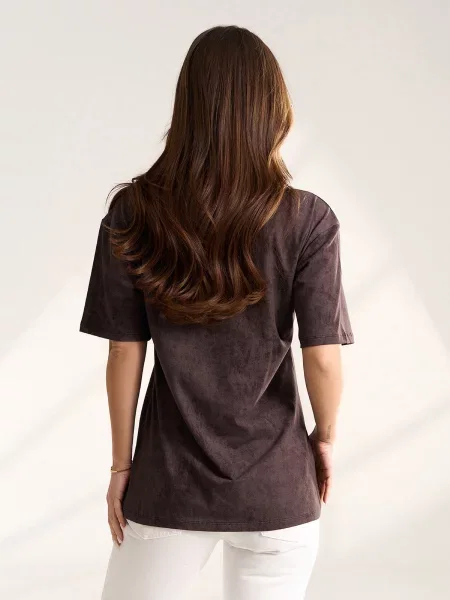 Футболка ISSA Plus темно-коричневий коричнева