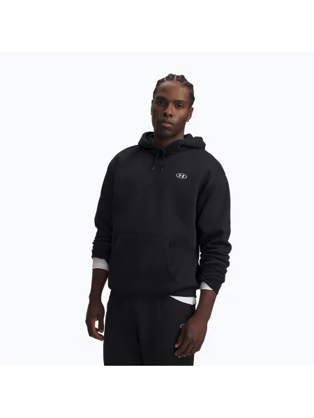Hanorac cu glugă Under Armour din fleece alb
