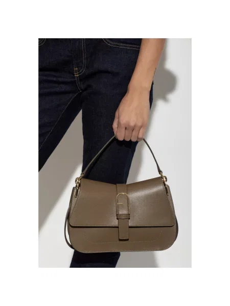 Furla torebka crossbody skórzana brązowa
