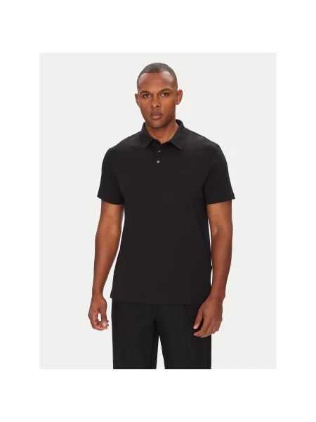 Calvin Klein Polo majica Supima Regular Fit črna