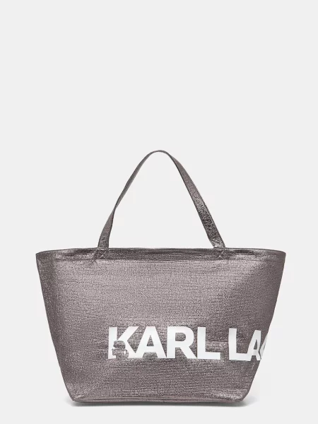 Чанта Karl Lagerfeld сребристо