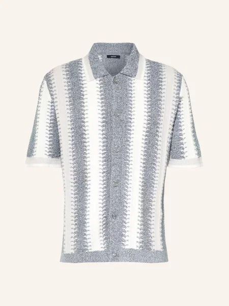 Reiss Pletená Košile Dale Regular Fit krémová / černošedá