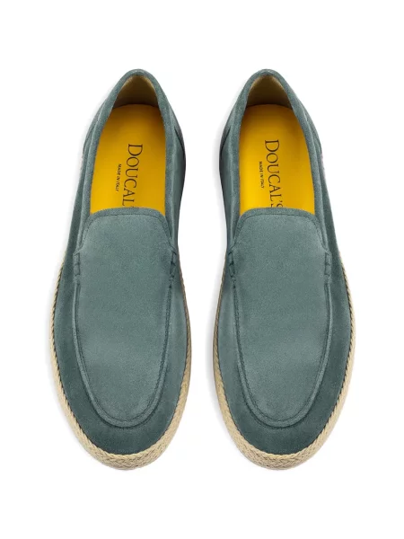 Espadrile Doucal's din piele de căprioară albastru