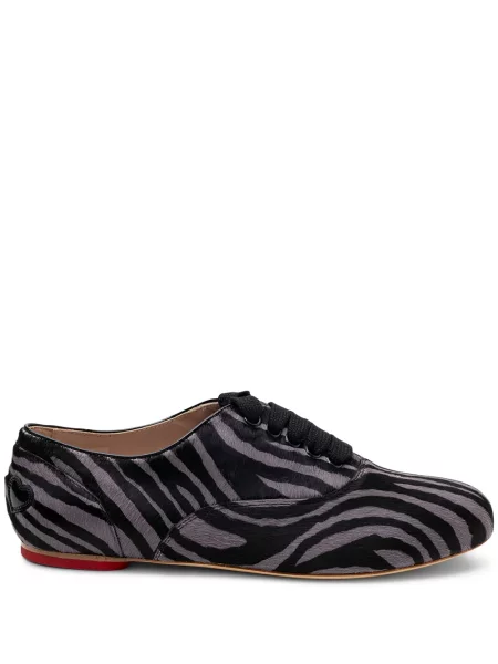 Pantofi loafer Hogan din piele cu imagine cu model zebră negru