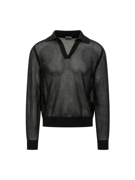 Koszulka polo Tom Ford czarna