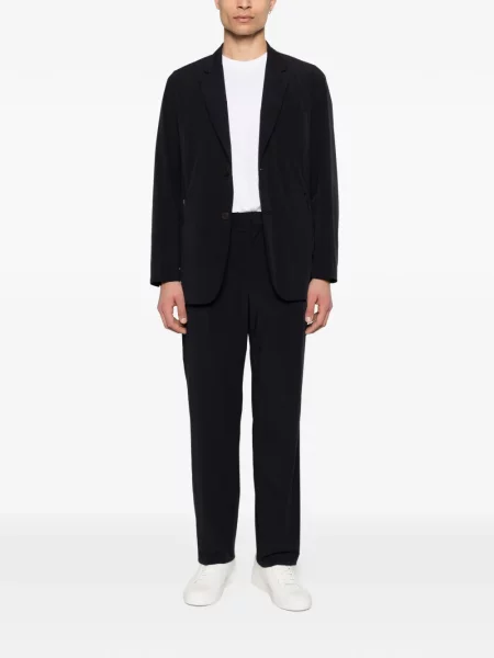 Pantaloni Emporio Armani plisate albastru