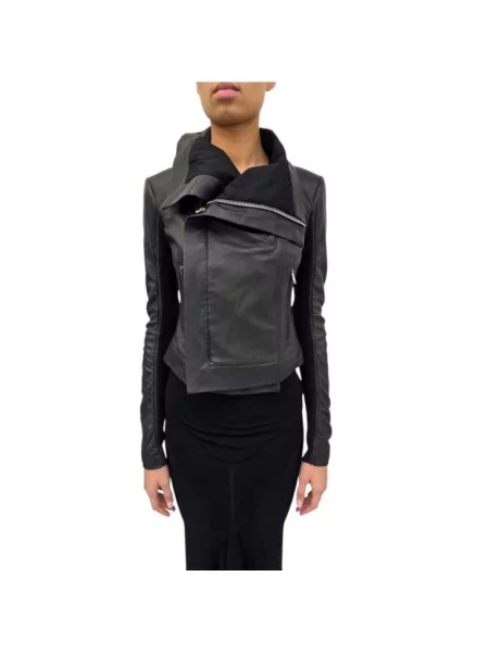 Kurtka skórzana Rick Owens klasyczna czarna