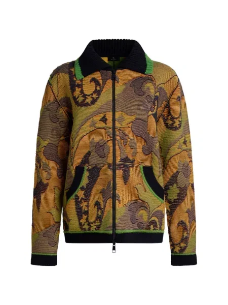 Cardigan Etro cu model paisley verde