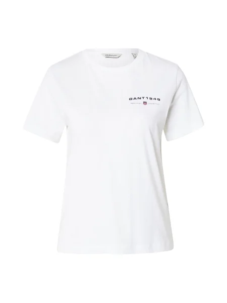 GANT Tricou albastru marin alb