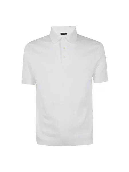 Dzianinowa koszulka polo Herno biała