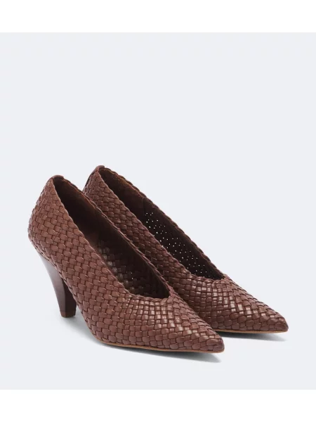 Pantofi cu toc Souliers Martinez din piele maro