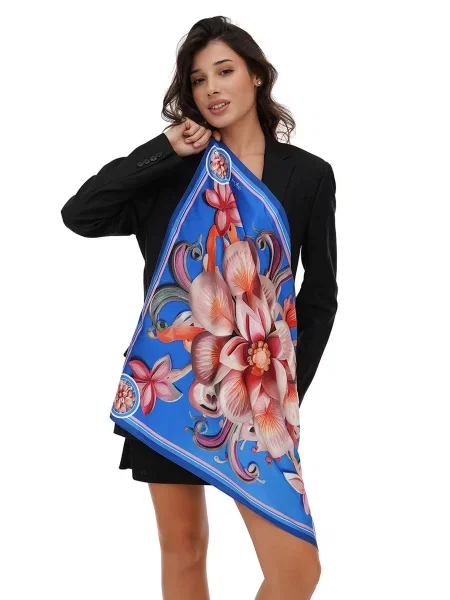 Шелковый платок Myscarf красный