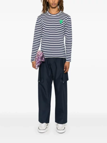 Tricou Comme Des Garcons Play cu motiv cu inimi albastru
