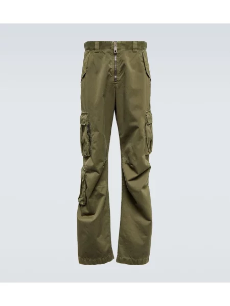 Kargo hlače Dolce&gabbana z visokim pasom zelena