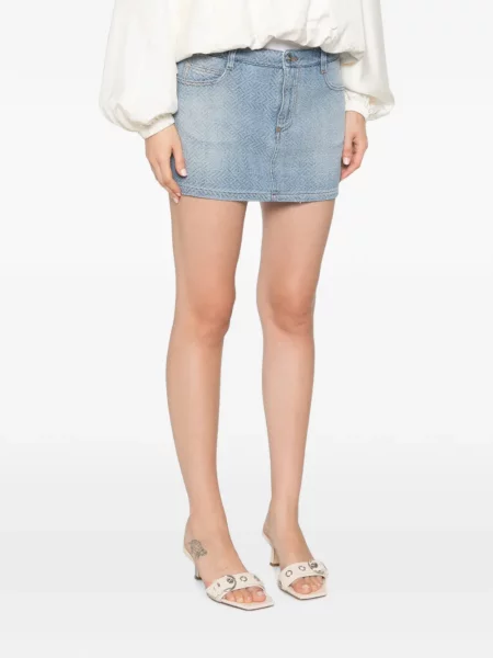 Fustă din denim Ermanno Scervino albastru