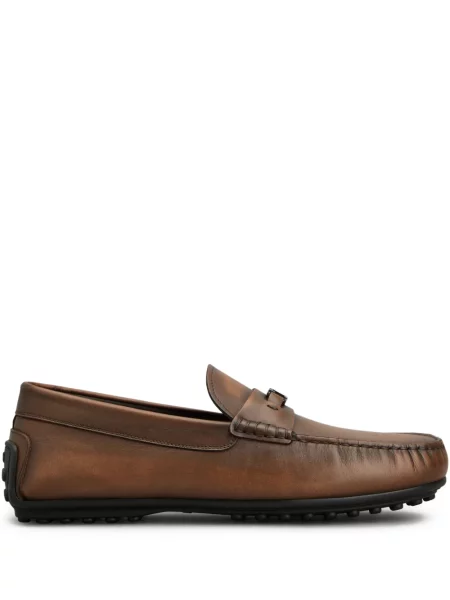 Pantofi loafer Tod's cu autograf maro