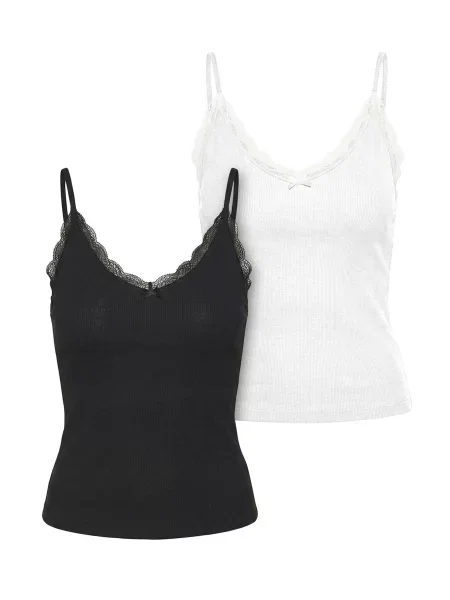 Urban Classics Top negru alb