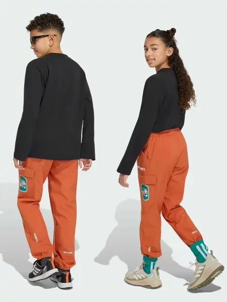 Детские спортивные штаны Adidas оранжевые