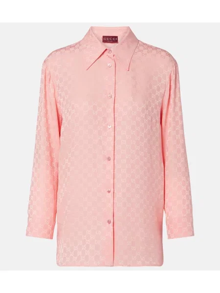 Cămașă Gucci de mătase roz