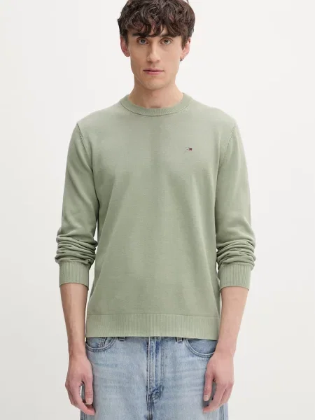 Tommy Jeans Pulover Essential verde