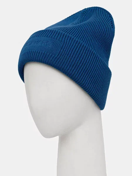 Вовняна шапка Iceberg з товстого трикотажу вовна бежевий