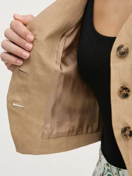 Marella однобортний жилет лляний Emme by Marella