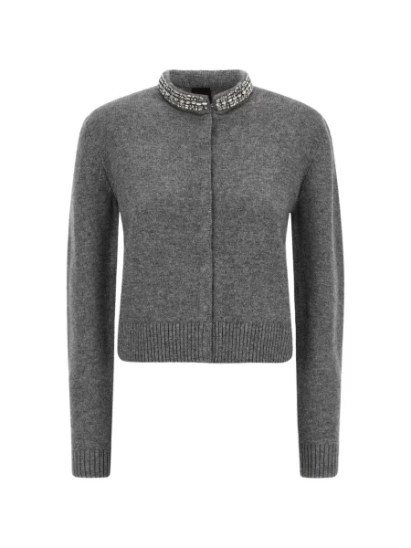 Gulerat cardigan Pinko gri