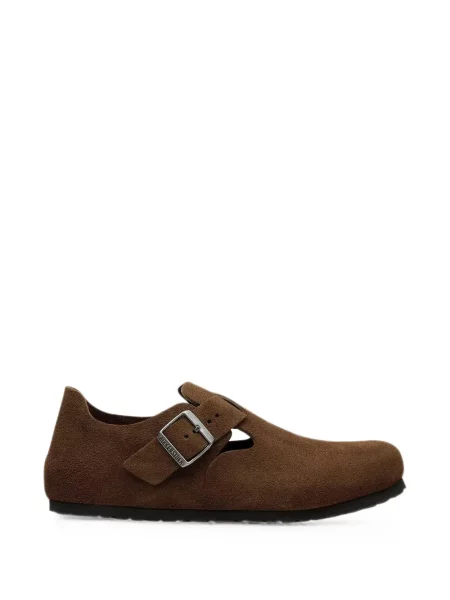 Chiloți Birkenstock din piele de căprioară cu cataramă maro