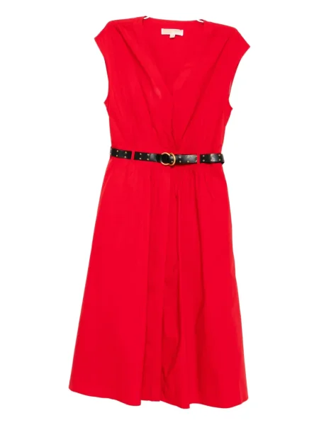 Rochie Michael Kors din poplin de costum roșu