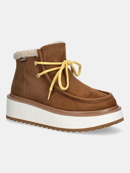 Love Moschino botine cu platforma izolare usoara maro