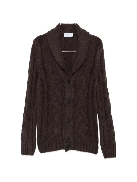 Gulerat cardigan Gran Sasso tricotate maro