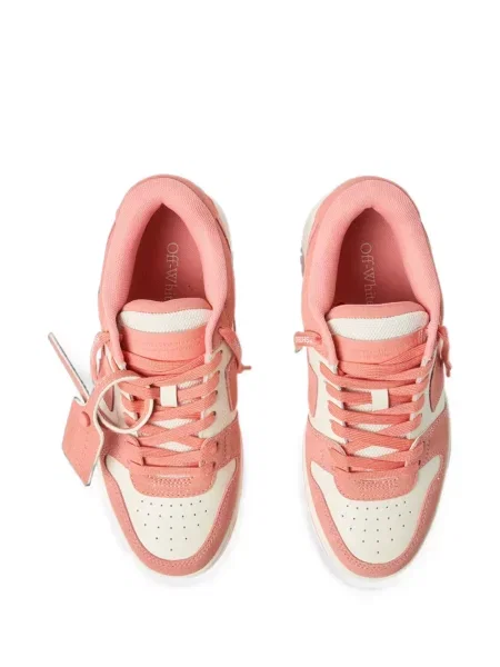 Sneakerși Off-white din piele business alb