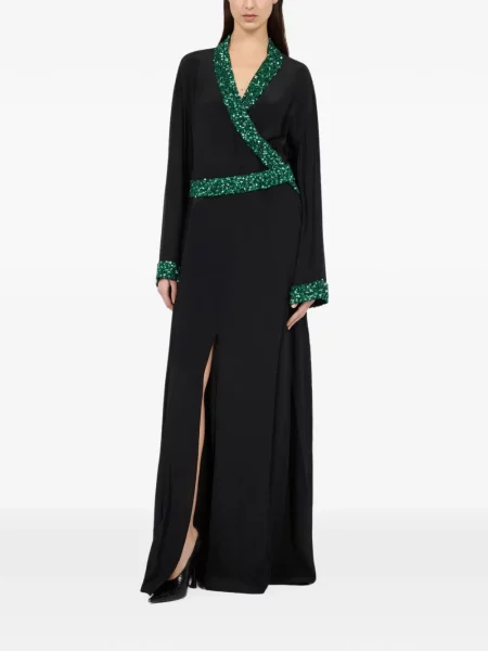 Rochie maxi Roberto Cavalli cu paiete plic negru
