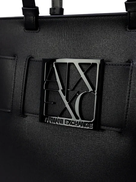 Duża shopperka Armani Exchange czarna