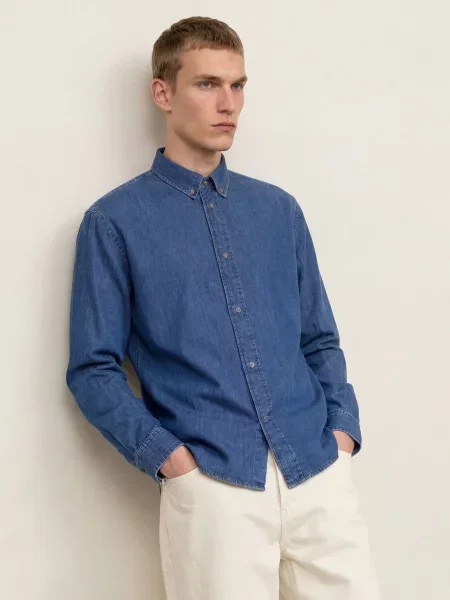 Frame Džínová Košile Comfort Fit modrá