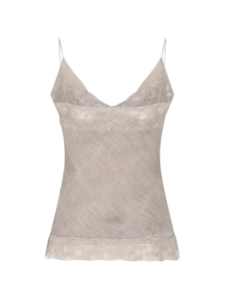 Top Ermanno Scervino de mătase gri