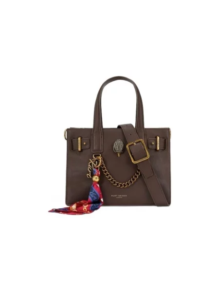Kurt Geiger London kabelka typu shopper dámska kožená SLOANE hnedá