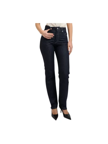 Jeansy o kroju straight fit z mieszanki bawełny i lyocellu model ‘C_ADA SLIM HR Boss Orange niebieskie
