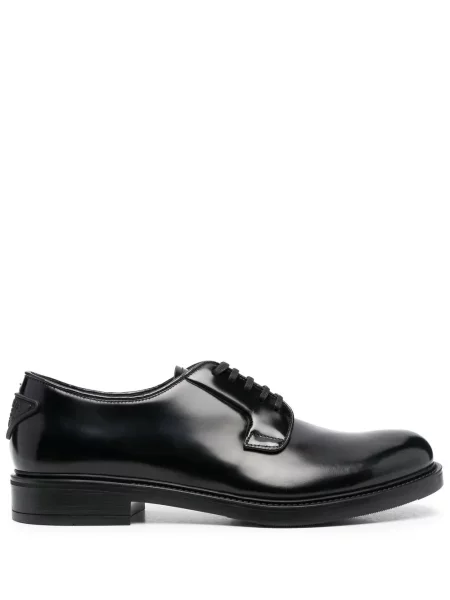 Pantofi derby Prada cu șireturi din dantelă negru