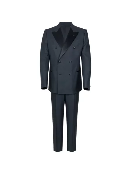 Costum Giorgio Armani cu două rânduri de nasturi albastru